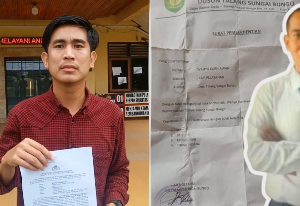 WK Diberhentikan Sebagai Perangkat Dusun oleh Rio Talang Sungai Bungo